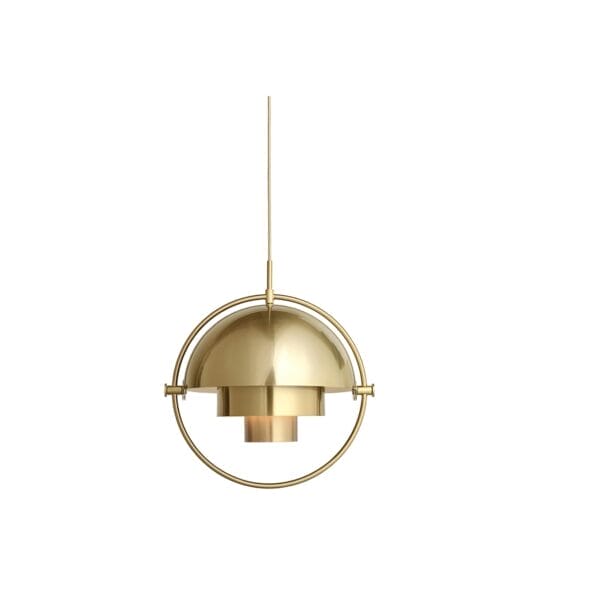 Multi-Lite Pendant, Shade Shiny Brass, Base Brass - Image 3